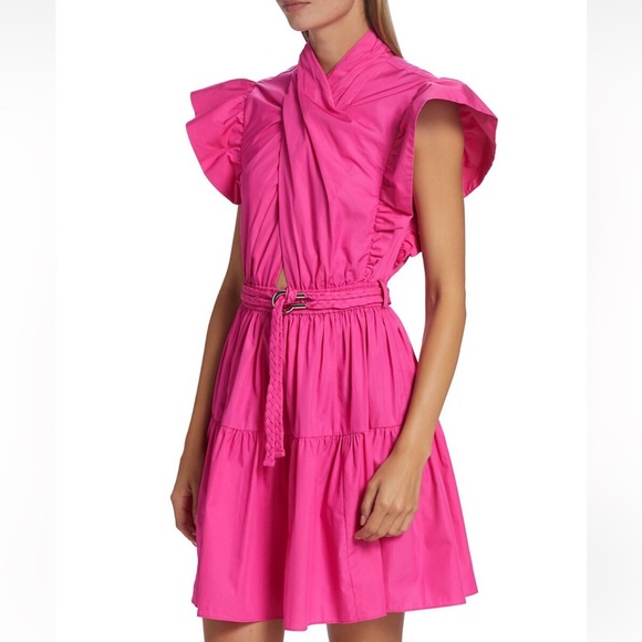 Derek Lam 10 crossby Finn ruffle wrap dress - Picture 5 of 8